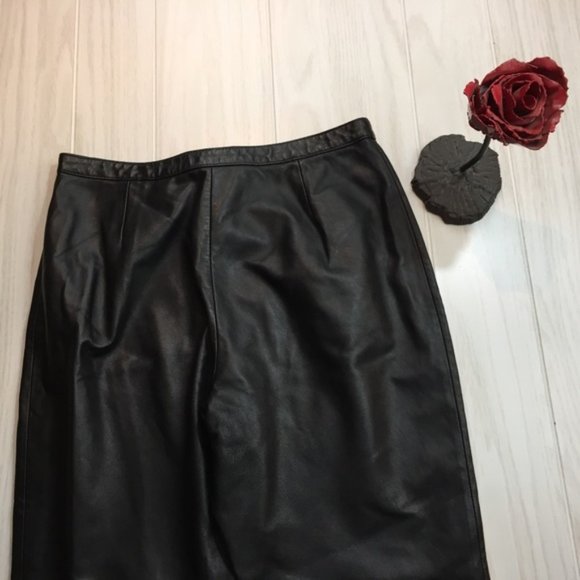 Valerie Stevens Black soft smooth Leather Pants Size 4 - Picture 3 of 6